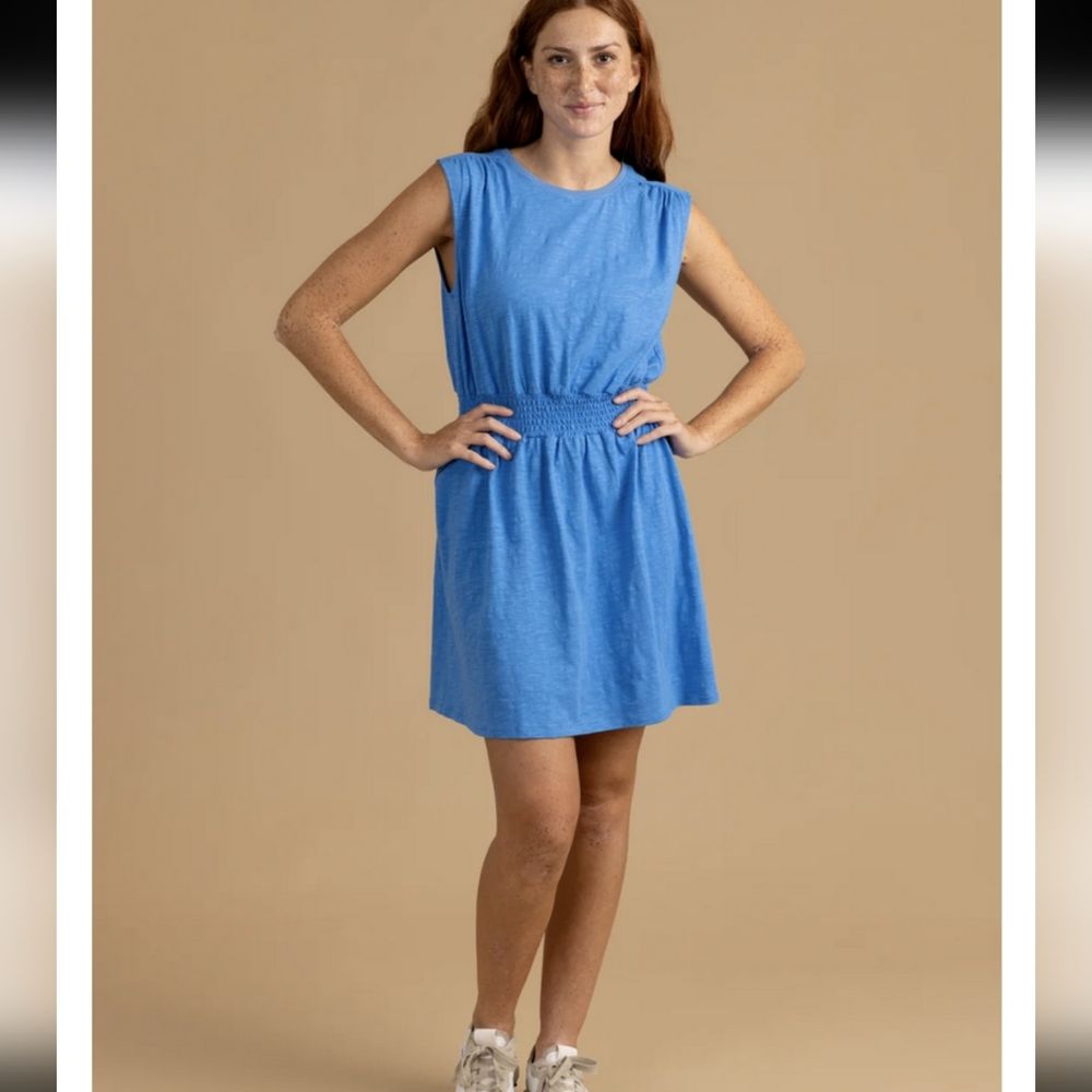 Nwt $166 S'edge Melissa Cotton Blue Dress Size Xs